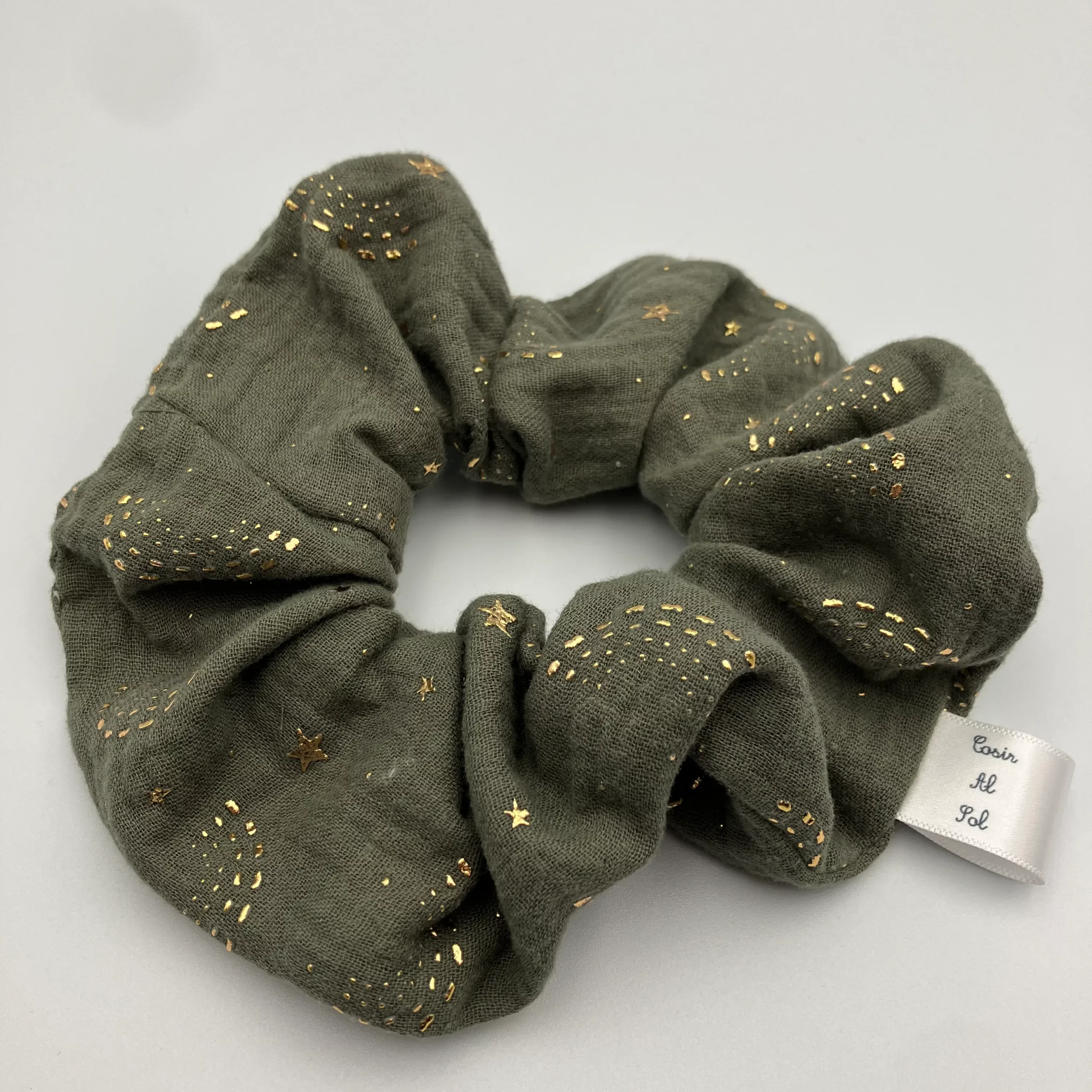 Chouchou tissu - Kaki