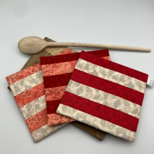 Lot de 3 maniques ou dessous de plat en patchwork