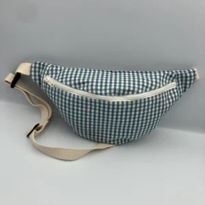 sac banane vichy bleu