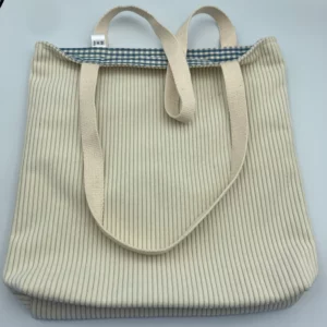 tote bag velours crème
