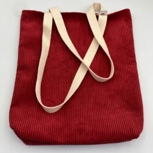 tote bag velours rouge