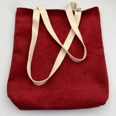 tote bag velours rouge